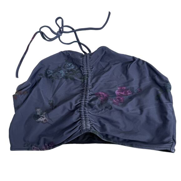 GANNI Ruched Floral Print Bikini Top Size 8 NWT - Picture 5 of 10